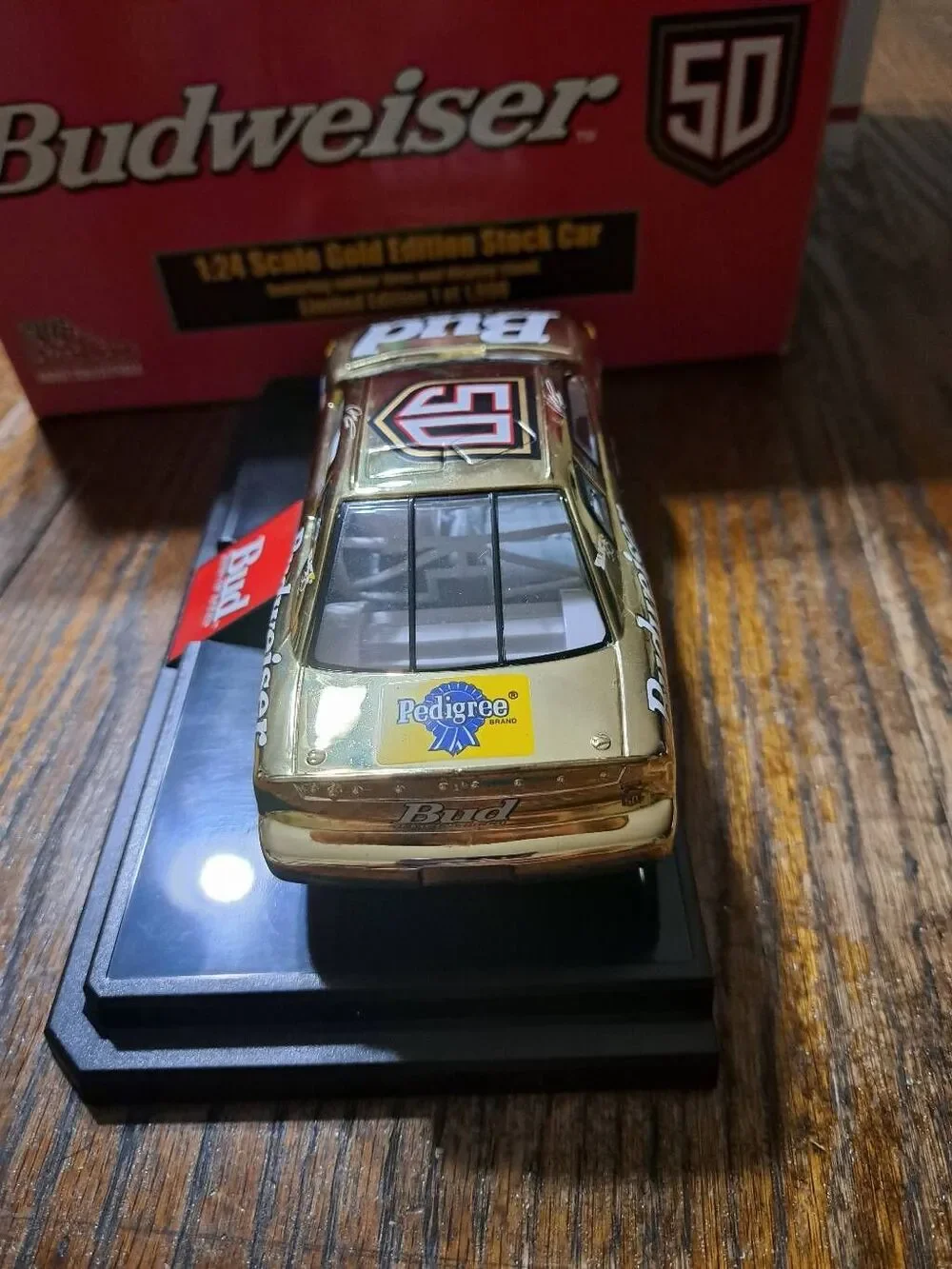 Vintage 98 Racing Champions Gold Ricky Craven #50 Bud Die Cast Nascar Race Car